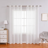 Maxbell Modern Voile Window Curtain Tulle Curtain Drapes for Study 100cmx200cm