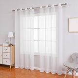 Maxbell Modern Voile Window Curtain Tulle Curtain Drapes for Study 100cmx200cm