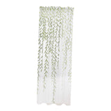 Maxbell Modern Sheer Curtain Green Window Draperies Washable for Living Room Bedroom 200cm