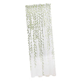 Maxbell Modern Sheer Curtain Green Window Draperies Washable for Living Room Bedroom 200cm
