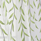 Maxbell Modern Sheer Curtain Green Window Draperies Washable for Living Room Bedroom 270cm