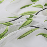 Maxbell Modern Sheer Curtain Green Window Draperies Washable for Living Room Bedroom 260cm