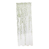 Maxbell Modern Sheer Curtain Green Window Draperies Washable for Living Room Bedroom 260cm