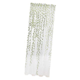 Maxbell Modern Sheer Curtain Green Window Draperies Washable for Living Room Bedroom 260cm