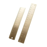 Maxbell Brass Scale Ruler Precise Portable Thickened for Notebooks Office Engineers 15cm Wave Ruler