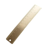 Maxbell Brass Scale Ruler Precise Portable Thickened for Notebooks Office Engineers 15cm Wave Ruler