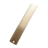 Maxbell Brass Scale Ruler Precise Portable Thickened for Notebooks Office Engineers 15cm Wave Ruler