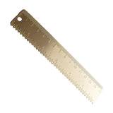 Maxbell Brass Scale Ruler Precise Portable Thickened for Notebooks Office Engineers 15cm Wave Ruler
