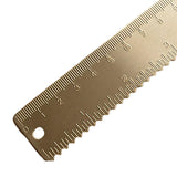 Maxbell Brass Scale Ruler Precise Portable Thickened for Notebooks Office Engineers 15cm Wave Ruler