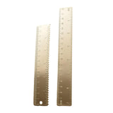 Maxbell Brass Scale Ruler Precise Portable Thickened for Notebooks Office Engineers 15cm Wave Ruler