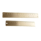 Maxbell Brass Scale Ruler Precise Portable Thickened for Notebooks Office Engineers 15cm Wave Ruler