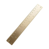 Maxbell Brass Scale Ruler Precise Portable Thickened for Notebooks Office Engineers 18cm Ruler