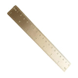 Maxbell Brass Scale Ruler Precise Portable Thickened for Notebooks Office Engineers 18cm Ruler