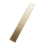 Maxbell Brass Scale Ruler Precise Portable Thickened for Notebooks Office Engineers 18cm Ruler