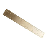 Maxbell Brass Scale Ruler Precise Portable Thickened for Notebooks Office Engineers 18cm Ruler