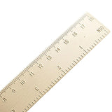 Maxbell Brass Scale Ruler Precise Portable Thickened for Notebooks Office Engineers 18cm Ruler