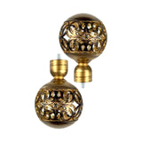 Maxbell 2x Hollow Drapery Rod Finials 3/4 inch Diameter Vintage for Living Room Home