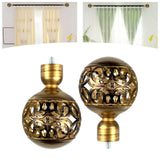 Maxbell 2x Hollow Drapery Rod Finials 3/4 inch Diameter Vintage for Living Room Home