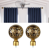 Maxbell 2x Hollow Drapery Rod Finials 3/4 inch Diameter Vintage for Living Room Home
