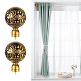 Maxbell 2x Hollow Drapery Rod Finials 3/4 inch Diameter Vintage for Living Room Home