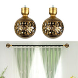 Maxbell 2x Hollow Drapery Rod Finials 3/4 inch Diameter Vintage for Living Room Home