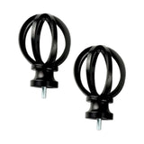 Maxbell 2Pcs Replacement Curtain Rod Finials 5/8 inch Diameter for Office Home