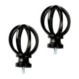 Maxbell 2Pcs Replacement Curtain Rod Finials 5/8 inch Diameter for Office Home