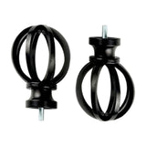 Maxbell 2Pcs Replacement Curtain Rod Finials 5/8 inch Diameter for Office Home