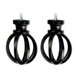 Maxbell 2Pcs Replacement Curtain Rod Finials 5/8 inch Diameter for Office Home