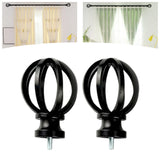 Maxbell 2Pcs Replacement Curtain Rod Finials 5/8 inch Diameter for Office Home