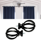 Maxbell 2Pcs Replacement Curtain Rod Finials 5/8 inch Diameter for Office Home