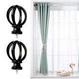 Maxbell 2Pcs Replacement Curtain Rod Finials 5/8 inch Diameter for Office Home