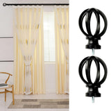 Maxbell 2Pcs Replacement Curtain Rod Finials 5/8 inch Diameter for Office Home