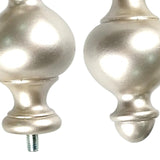 Maxbell 2x Curtain Rod Finials Accessories 9/16 inch for Bathroom Living room