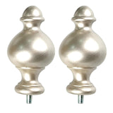 Maxbell 2x Curtain Rod Finials Accessories 9/16 inch for Bathroom Living room