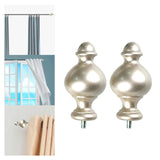 Maxbell 2x Curtain Rod Finials Accessories 9/16 inch for Bathroom Living room