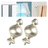 Maxbell 2x Curtain Rod Finials Accessories 9/16 inch for Bathroom Living room