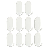 Maxbell 10x Coat Hook Rack Storage Organizer Holder Organizer Rack for Home wall White