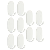 Maxbell 10x Coat Hook Rack Storage Organizer Holder Organizer Rack for Home wall White