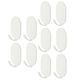 Maxbell 10x Coat Hook Rack Storage Organizer Holder Organizer Rack for Home wall White
