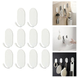 Maxbell 10x Coat Hook Rack Storage Organizer Holder Organizer Rack for Home wall White