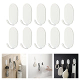 Maxbell 10x Coat Hook Rack Storage Organizer Holder Organizer Rack for Home wall White