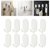 Maxbell 10x Coat Hook Rack Storage Organizer Holder Organizer Rack for Home wall White