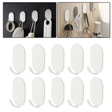 Maxbell 10x Coat Hook Rack Storage Organizer Holder Organizer Rack for Home wall White