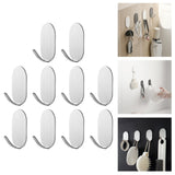 Maxbell 10x Coat Hook Rack Storage Organizer Holder Organizer Rack for Home wall Stainless Steel