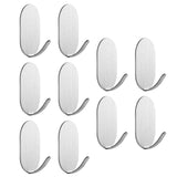 Maxbell 10x Coat Hook Rack Storage Organizer Holder Organizer Rack for Home wall Stainless Steel