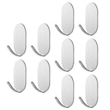 Maxbell 10x Coat Hook Rack Storage Organizer Holder Organizer Rack for Home wall Stainless Steel