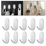 Maxbell 10x Coat Hook Rack Storage Organizer Holder Organizer Rack for Home wall Stainless Steel