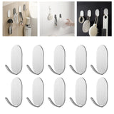Maxbell 10x Coat Hook Rack Storage Organizer Holder Organizer Rack for Home wall Stainless Steel
