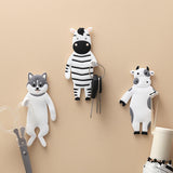 Maxbell Multipurpose Animals Shaped Hook Storage Hooks for Bathroom Home Decor Zebra